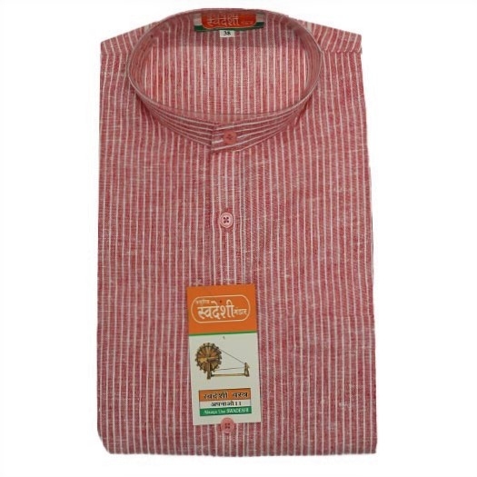 Mens Khadi Cotton Linen Kurta (Full Sleeves)