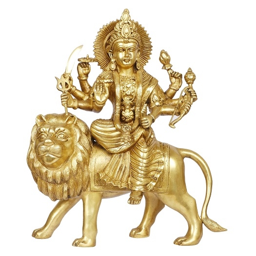 Brass Durga sherawali Maa